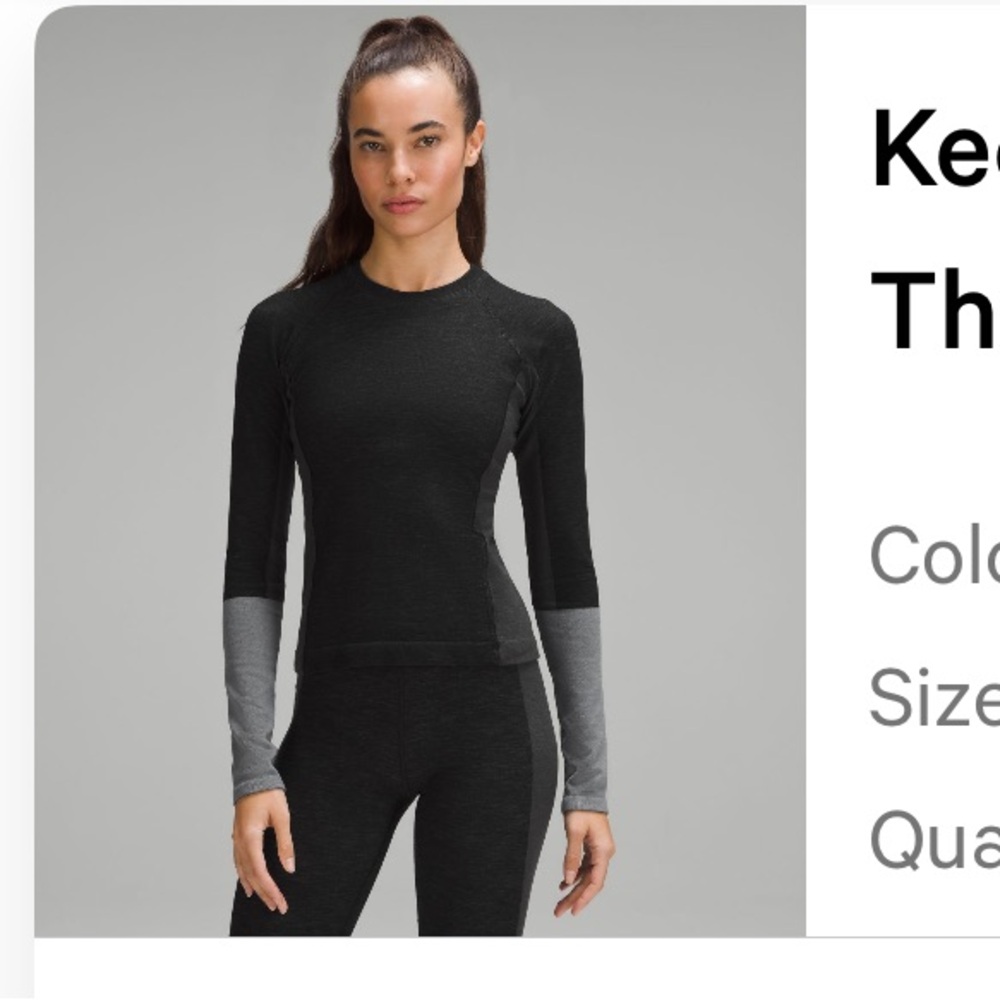 Lululemon keep the cool thermal ski top
